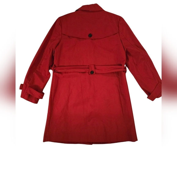 HOBBS LONDON Red Trench Coat with Belt. Umbrella lined. Size 12 UK/ 8 US - Picture 5 of 10